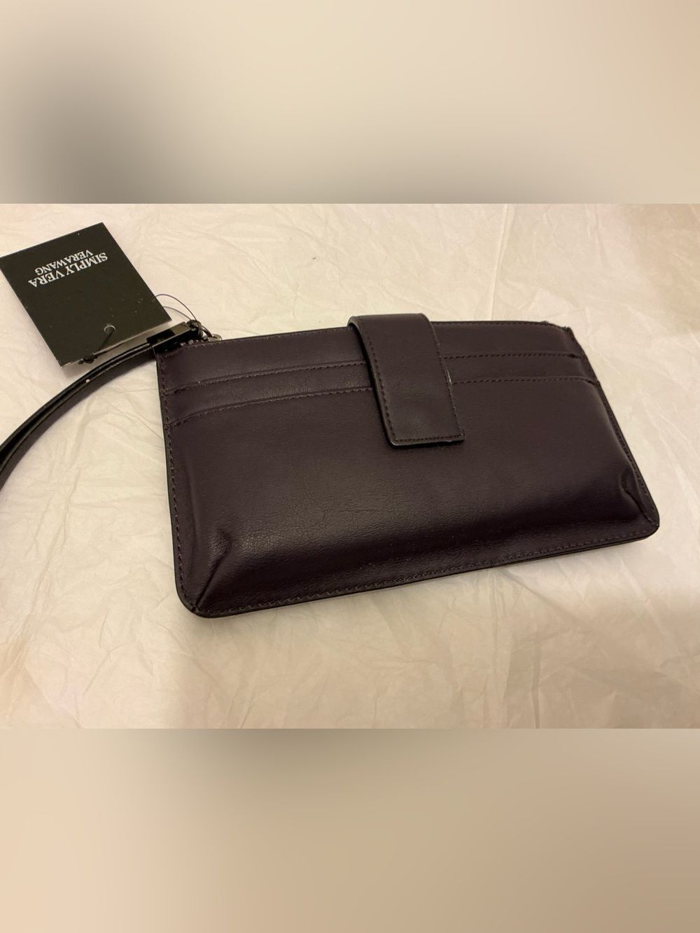 SimplyโVera Vera Wang Dark Brown Wristlet Wallet